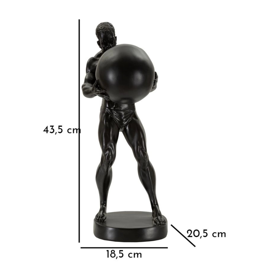Scultura VKH371, Nero, Poliresina, 18,5x20,5x43,5 cm