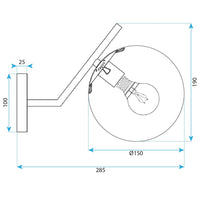 Lampada Da Parete G100-1w Gold