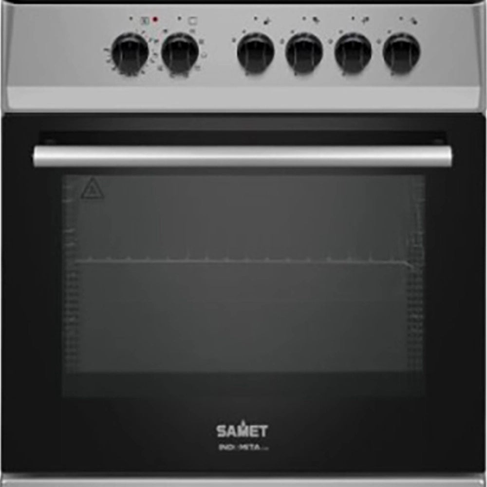 Cucina a Gas Tremiti 60x60 cm Silver con Forno Ventilato Multifunzione 70 Litri Classe A Samet Indomita Line