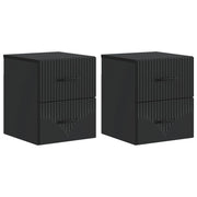 Mobiletto da notte a muro 2 pcs Nero 34,5 x 33 x 40 cm 898978