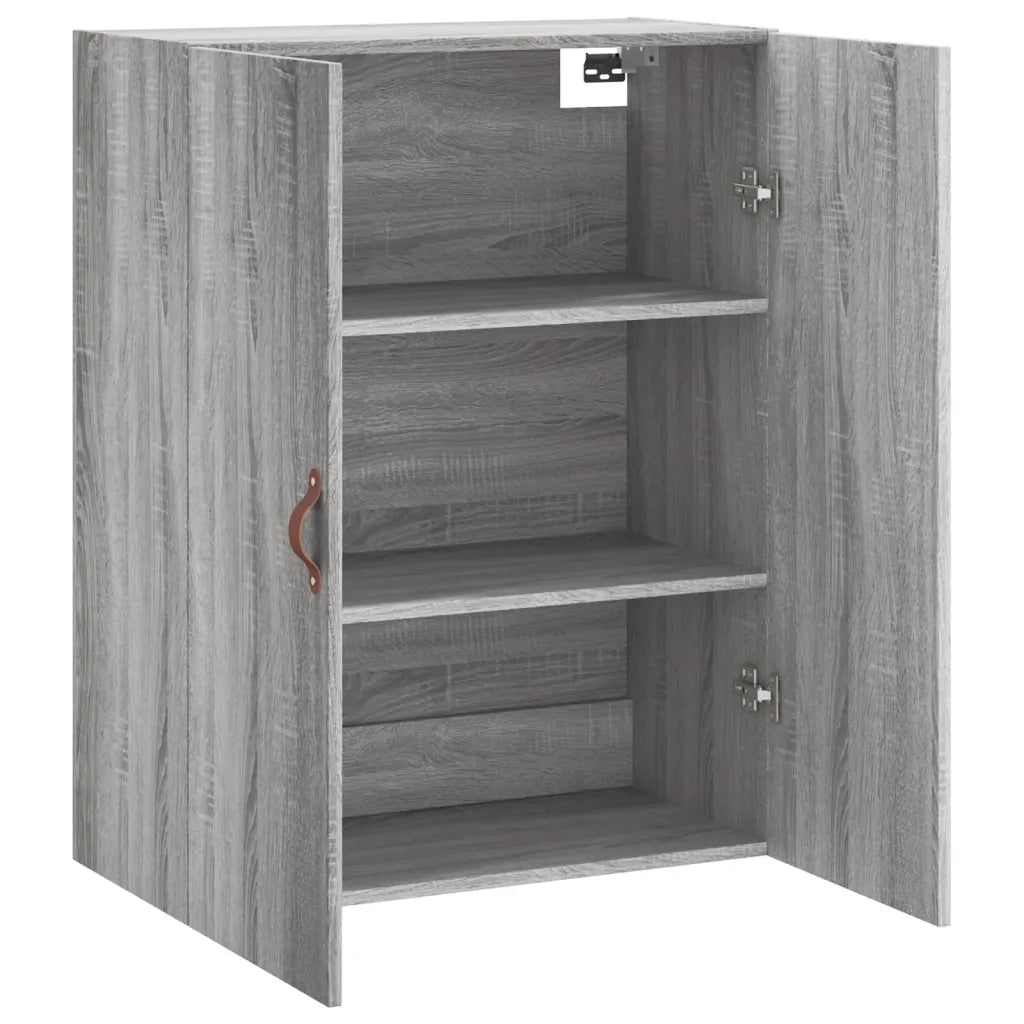 vidaXL Mobile a Parete Grigio Sonoma 69,5x34x90 cm