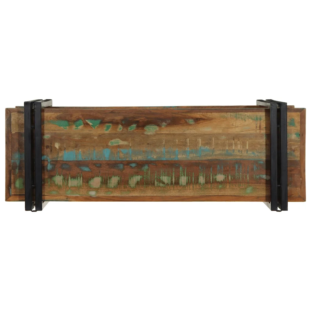 Mensola da Parete Multicolore in Legno Massello di Recupero 4017486