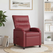 Divano Sedia-Poltrona Massaggiante Rosso Vino Similpelle 773721