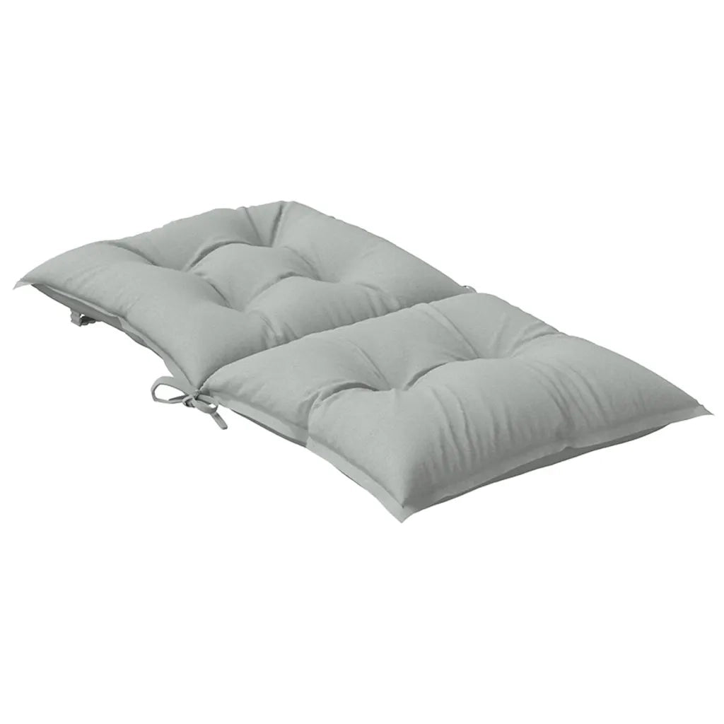 Cuscini Sedia Schiena Bassa 4 pz Grigio MÃ©lange 100x50x7 cm