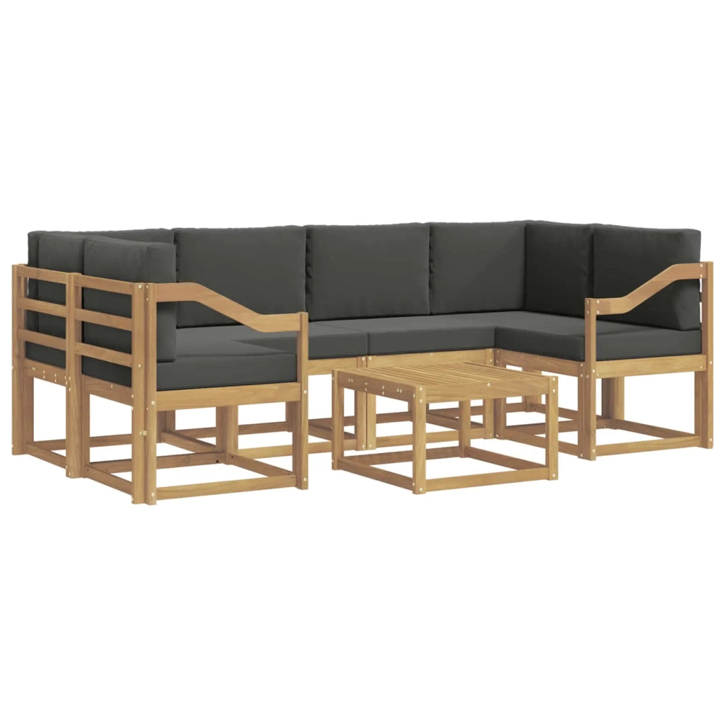 Set di divani da esterno con cuscino 7 pcs Bianco e Antracite