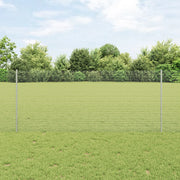 Recinzione in Filo Saldato con 44 Post U Argento 1x50 m Acciaio