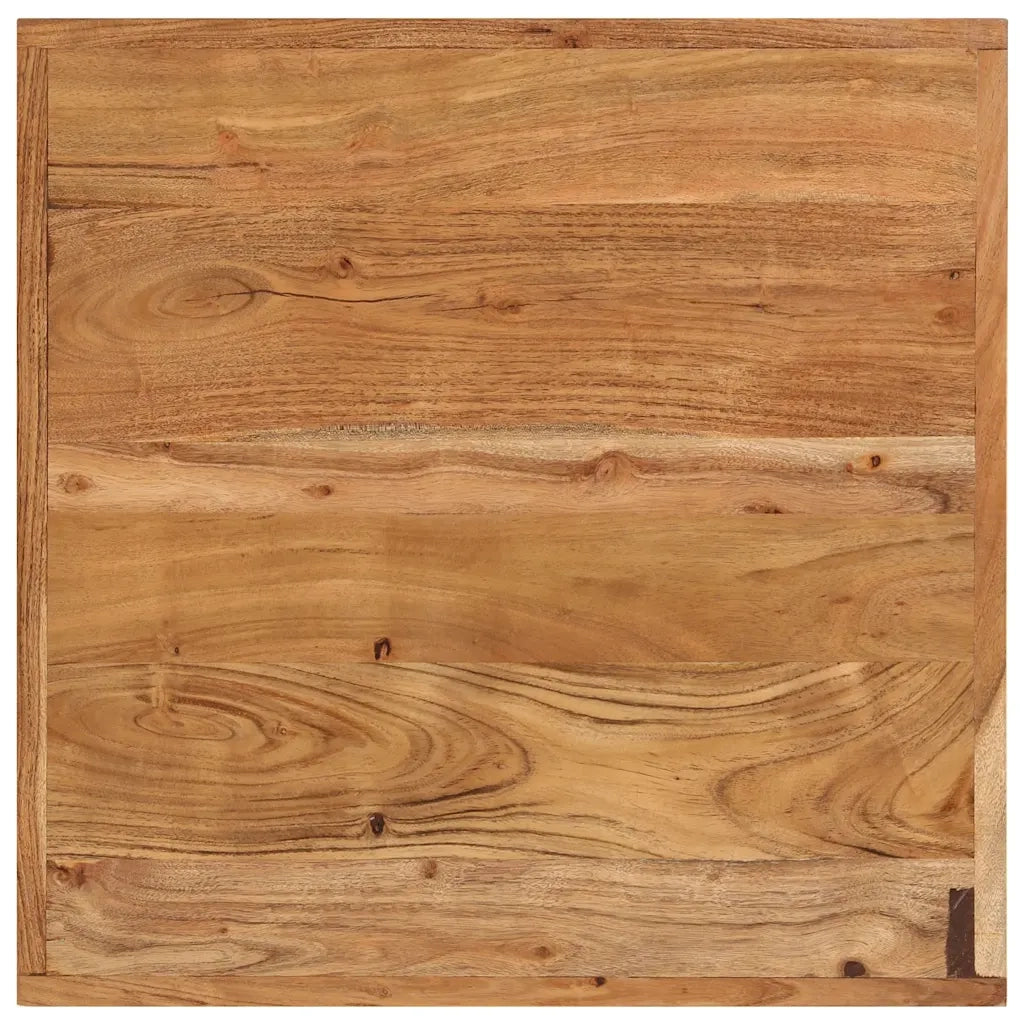 Tavolino da Bar 55x55x107cm in Legno Massello di Acacia e Ferro