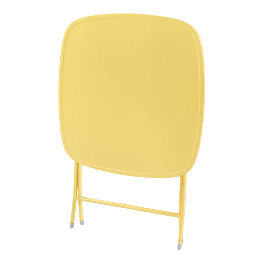Tavolo da giardino pieghevole 71 x 70 x 70 cm giallo 03_0011039