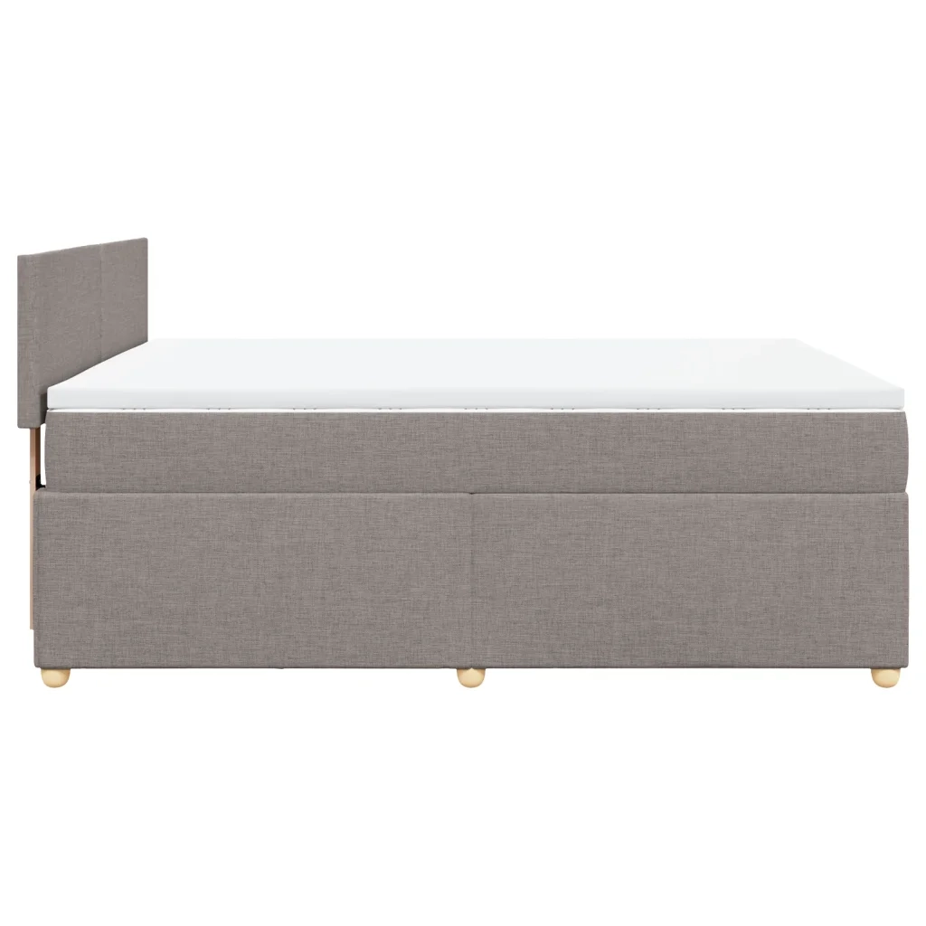 Giroletto a Molle con Materasso Tortora 160x200 cm in Tessuto
