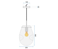 Lampada Da Soffitto Pensile Di Vetro APP328-1CP Amber
