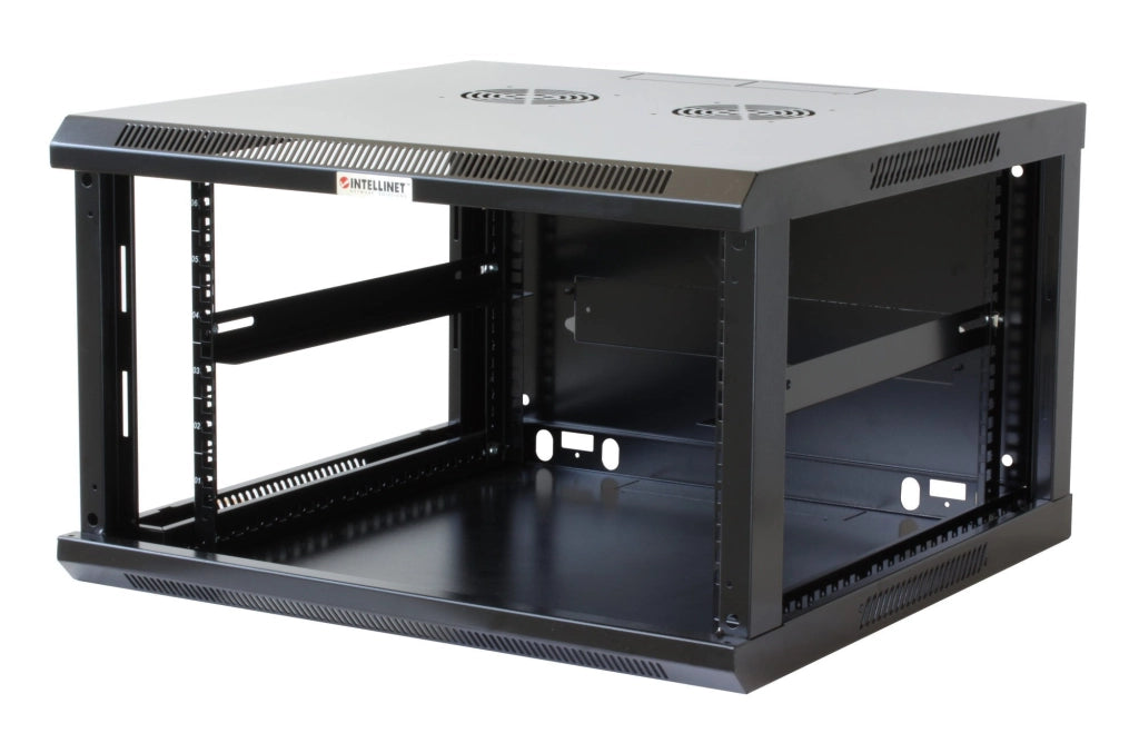 Armadio Rack 19'' a muro 9 unità sezione unica prof. 450 Nero