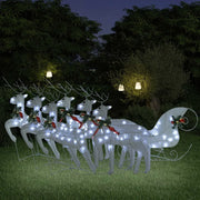 Renne e Slitta di Natale Decorazione Esterni 100 LED Bianco 3100432