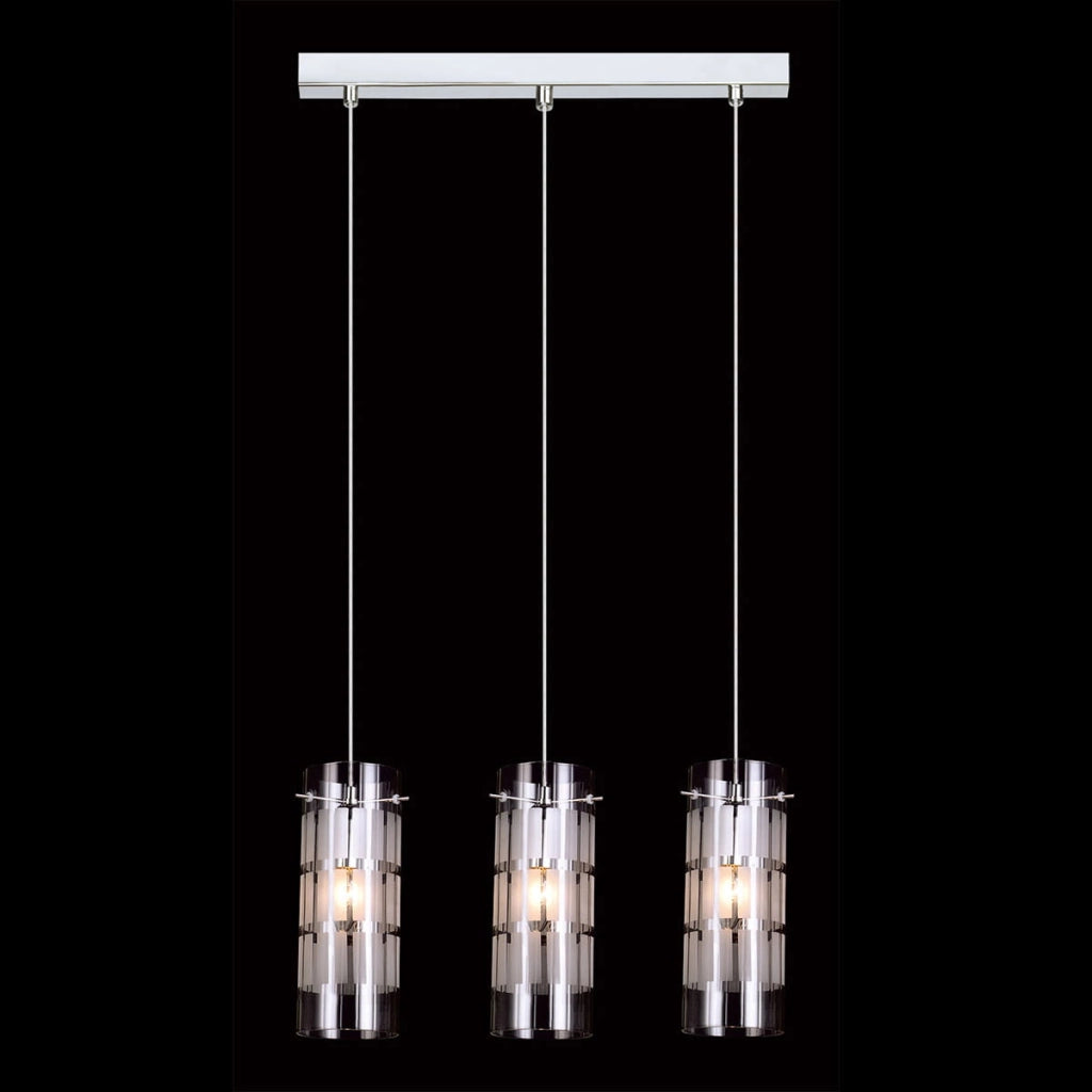 Lampadario Italux Max 3xE27 vetro cromato MDM1957-3