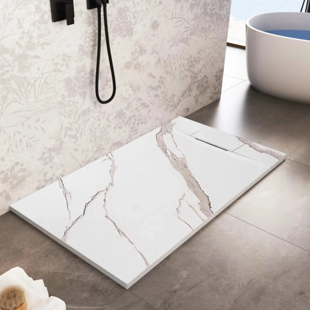 Piatto Doccia Bazalt Carrara White 80x100