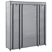 Armadio con Scomparti e Aste Grigio 150x45x176 cm in Tessutocod mxl 130114