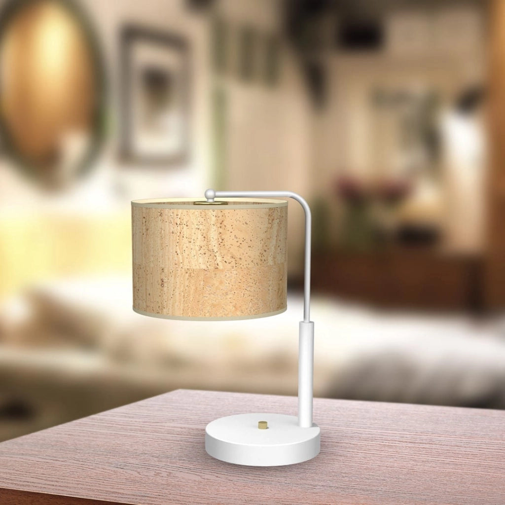 Lampada da tavolo Milagro CORK bianco/sughero 1xE27 60W