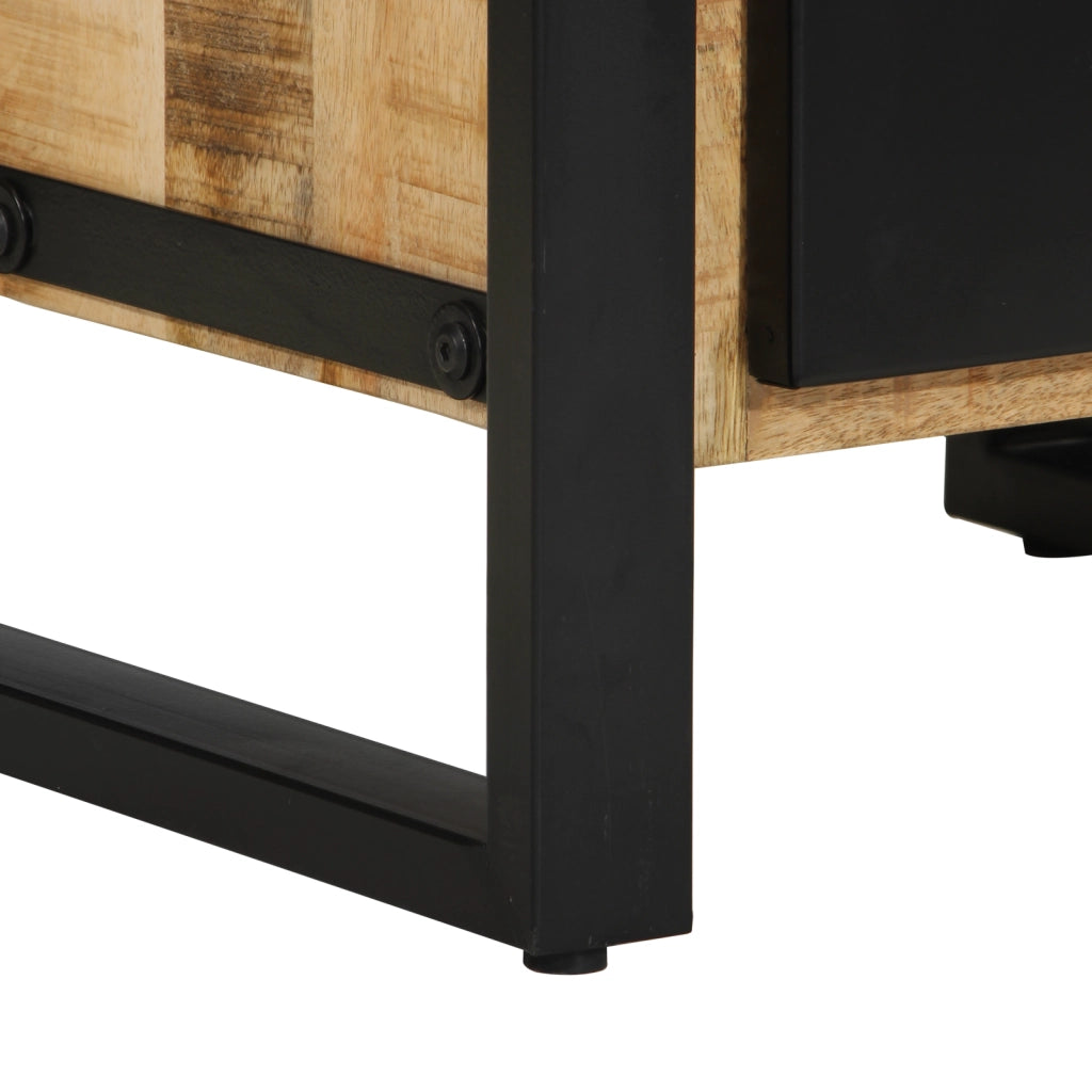 Armadio da Bagno 40x35x75 cm Legno Massello Grezzo di Mango