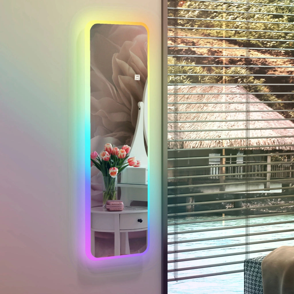 Specchio a Pieno Corpo con Luci LED ¨C Zephmum ¨C 120x40 cm Colori RGB