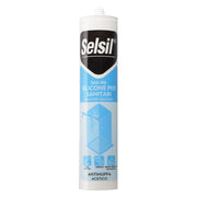 SILICONE ACETICO PER SANITARI 'SAS 100' bianco ml 280 - (ral 9010)- 25 pezzi  - SELSIL