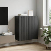 Mobiletto a muro Nero 59 x 31 x 60 cm Legno ingegnerizzato 898406