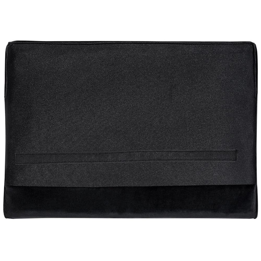 Divano a 3 posti in velluto Nero stile Chesterfield con schienale basso
