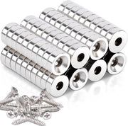 80 magneti neodymium con foro magneti extra forti diametro forato 3 mm dimensioni 8x3 mm piccolo forte magnete per tabella magnetica mobile per frigorifero mobile per armadi cucina per bacheca magnetica per ufficio