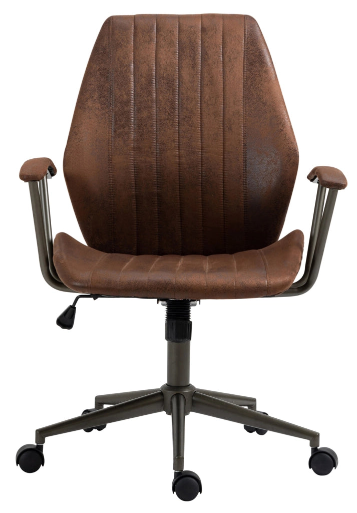 Sedia da ufficio Nampa Industrial Loft Stile antico cognac