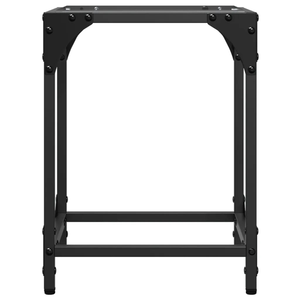 Tavolini con Piano in Vetro Trasparente 2 pz 30x30x40cm Acciaio 845951