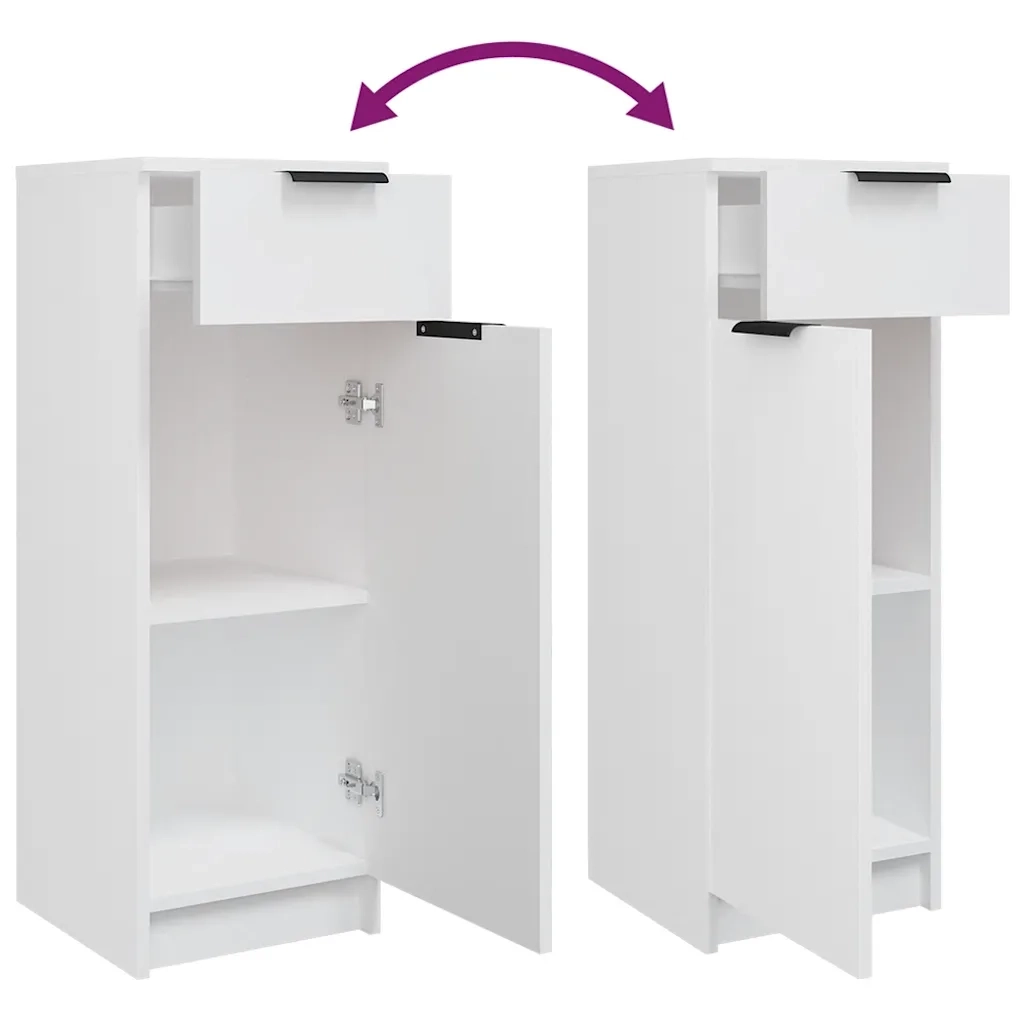 Armadio da Bagno Bianco 32x33,5x90 cm in Legno Multistrato 811286