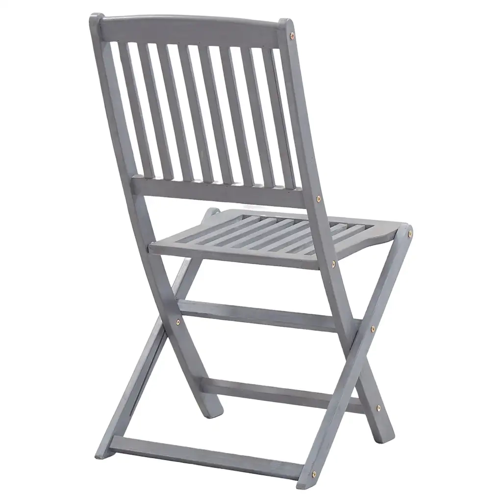 Sedie da Giardino Pieghevoli 4 pz in Legno Massello d'Acacia cod mxl 39296