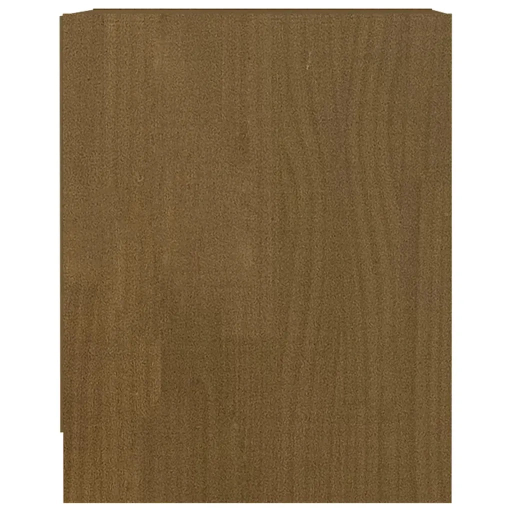 Set di 2 Comodini | Armadio da Notte | Mobiletto da notte Marrone Ambra 35,5x33,5x41,5 cm in Legno di Pino