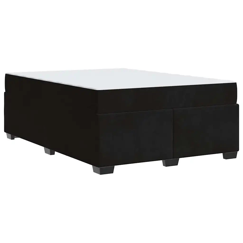 vidaXL Struttura letto con materasso Nero 140 x 200 cm Velluto