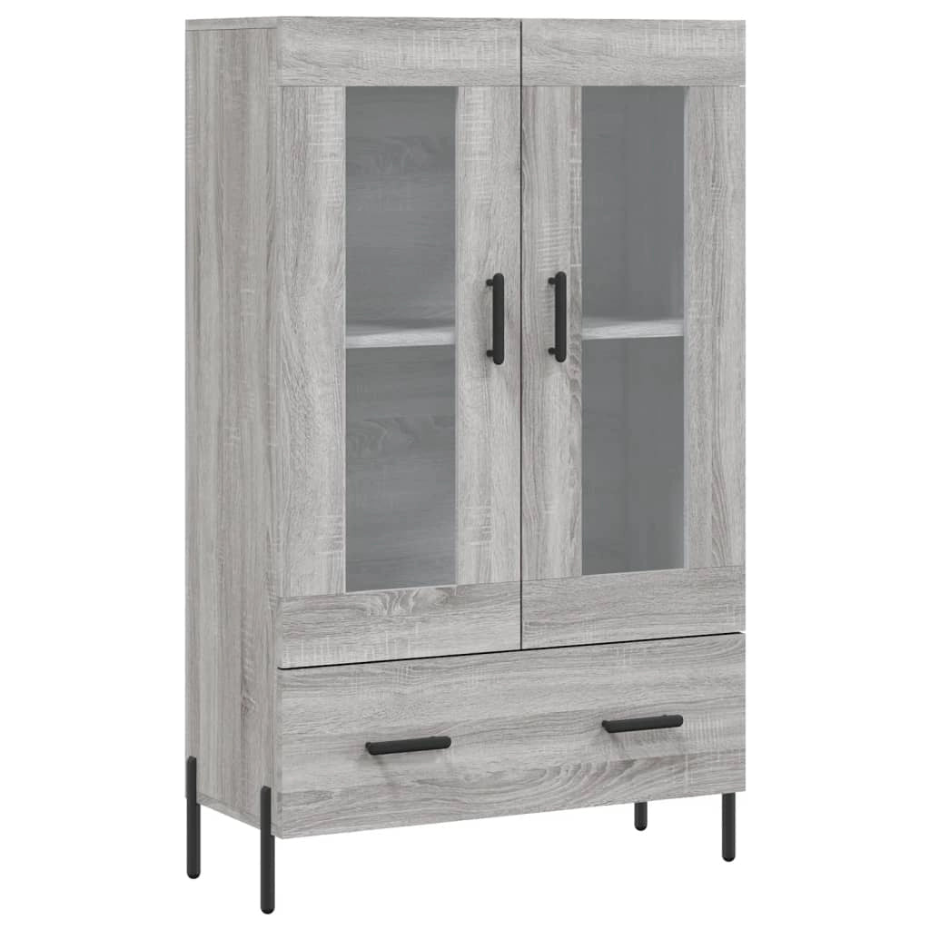 Buffet credenza cassettiera armadio mobile contenitore organizer cucina soggiorno salotto rovere Sonoma alto 69,5 x 31 x 115 cm legno ingegnerizzato grigio 02_0035391