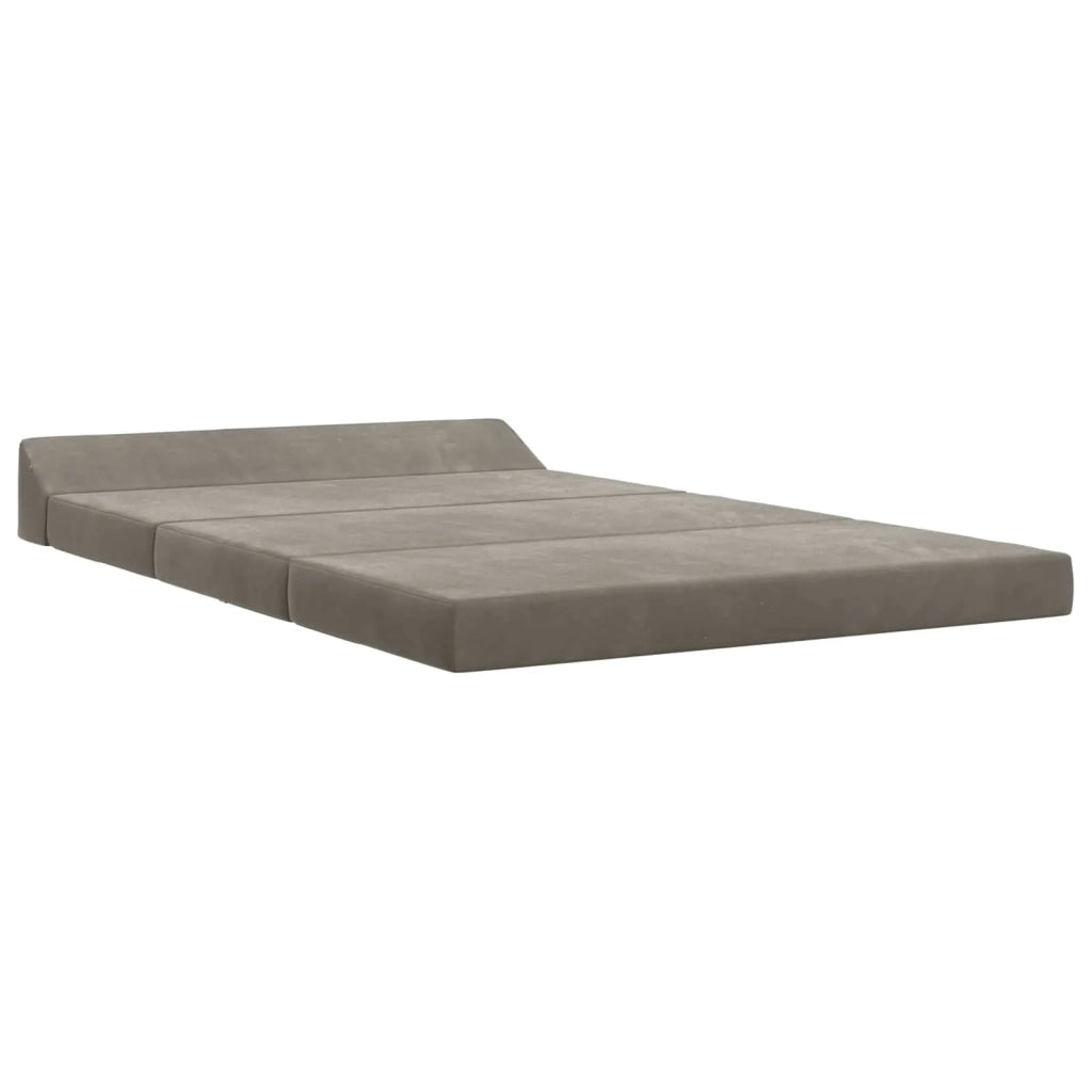 Divano Letto Pieghevole Grigio Chiaro 120 x 60 x 49 cm Tessuto