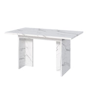 Tavolo da pranzo allungabile per 6-8 persone con piano spesso e gambe a T; per cucina e soggiorno; 180 × 80 × 75 cm