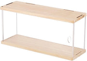 Vetrina Acrilica 31x10x14cm - Scatola di Presentazione - Base in Legno - Organizzatore di Deposito - Decorazione Cosmetica - Materiali di Alta Qualità - Vetrina di Prestigio
