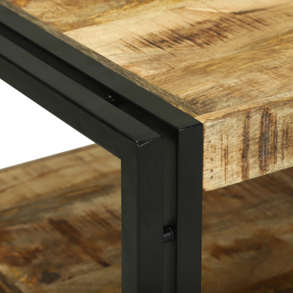 Tavolo da CaffÃ¨ 120x50x38 cm Legno Massello di Mango Grezzo