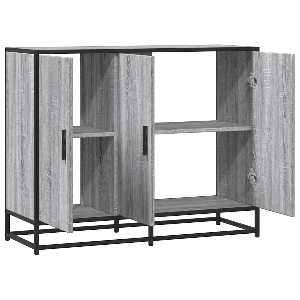Credenza-Buffet-Armadio da cucina Grigio Sonoma 94x35x76 cm in Legno Multistrato