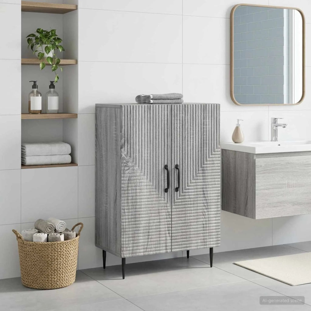 Mobiletto da Bagno HAARLEM Sonoma grigio 59,5 x 31 x 80 cm 896841