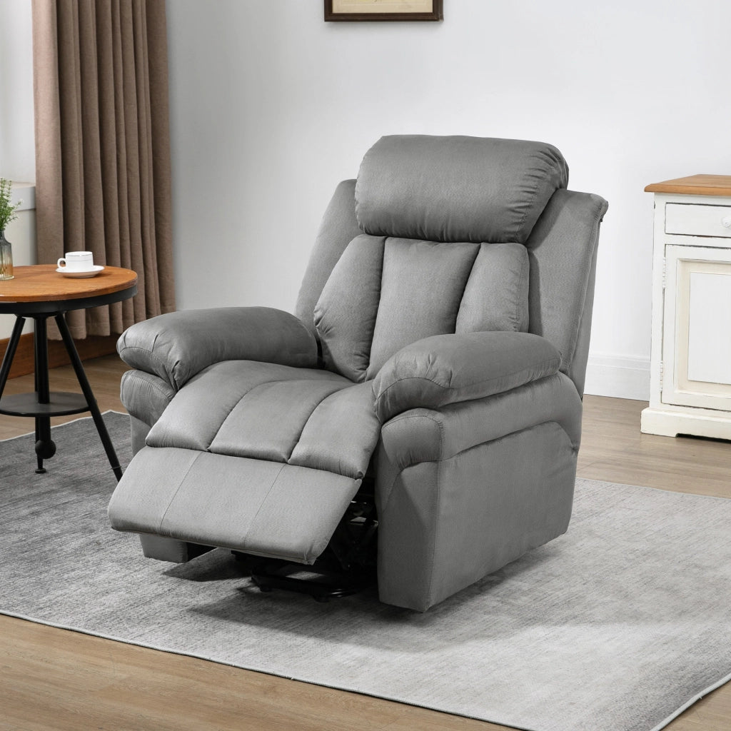 Poltrona relax elettrica alzapersona reclinabile con poggiapiedi ¨C Xylo ¨C grigio