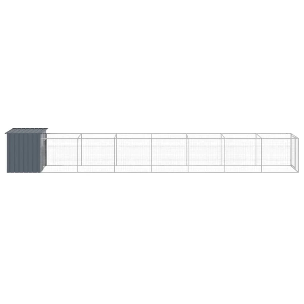 Cuccia per cani con cortile 110 x 813 x 110 cm antracite 02_0043467