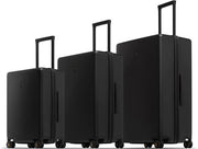 Set di 3 valigie - 40L, 65L & 105L - Molto Resistenti, Durissime, Stabili - con slot TSA e ruote 360° - Design con diamanti micro - Set di valigie - 20", 24" & 28" - Bagaglio - Valigia - Maniglia regolabile - 3 strati - Vacanze - Nero