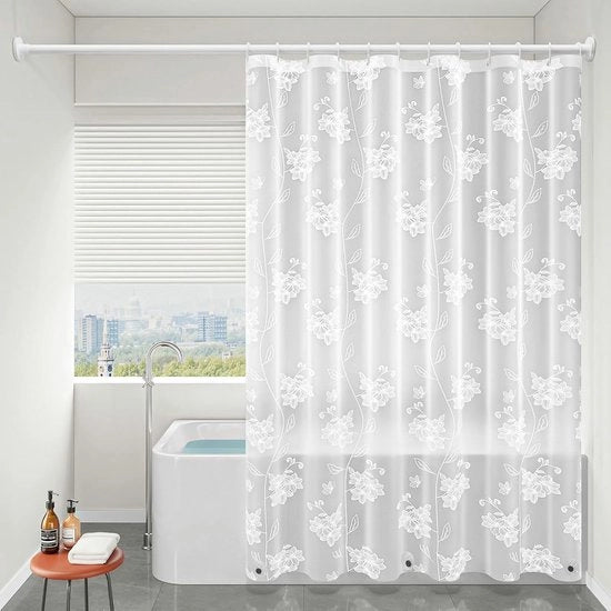 Douchegordijn con Fiori - Impermeabile e Antimuffa - 120 x 200 cm