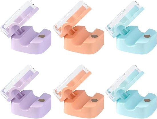 Organizzatore di cavi magnetico - Clip self-adesiva per cavi - Supporto per cavi per la gestione dei cavi - Per scrivania e comodino - Cavo di alimentazione - HDMI - USB - Cavo audio - Per ufficio e casa - Bianco