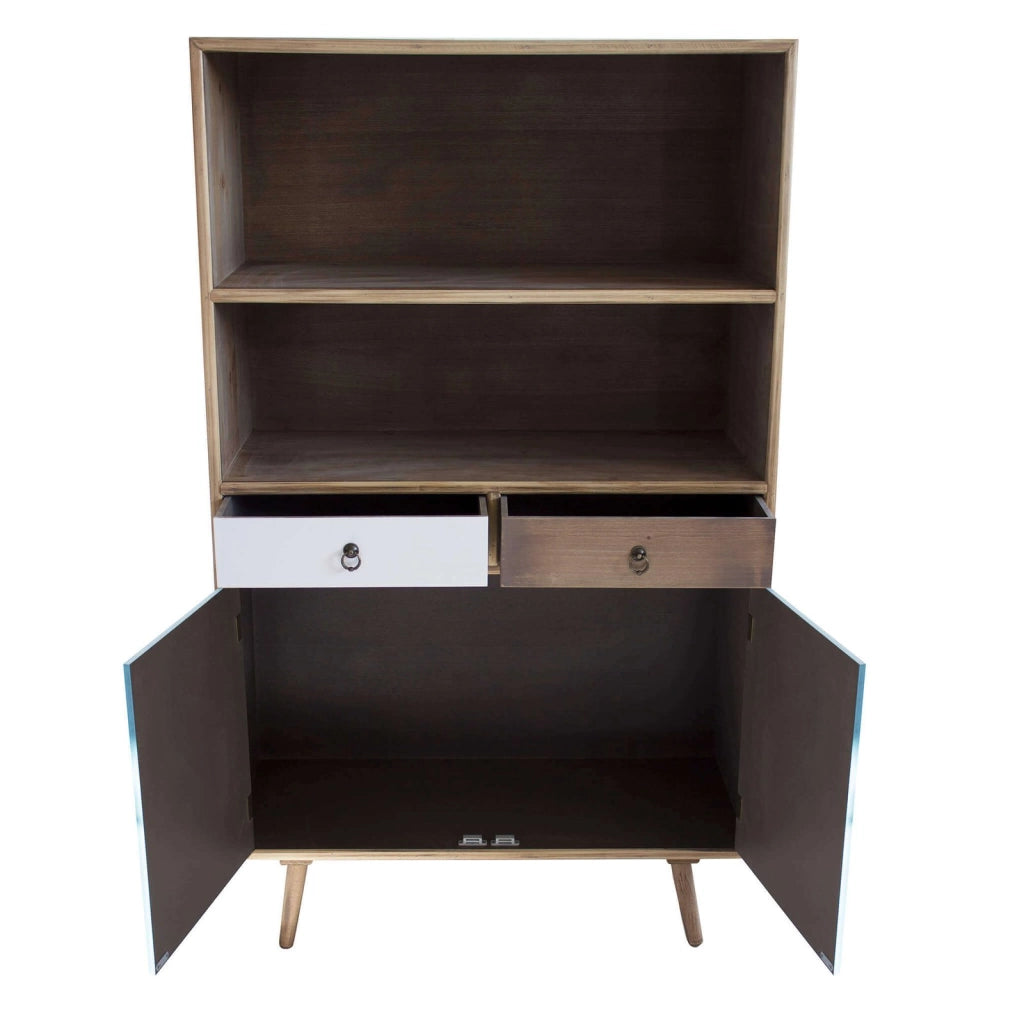 Mobiletto con 2 cassetti e un anta in Legno MDF cm 80x35x140 - THORBURN
