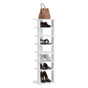 Mobile Portascarpe Soddi, Scarpiera 8 Paia, 30x30x110h cm Bianco