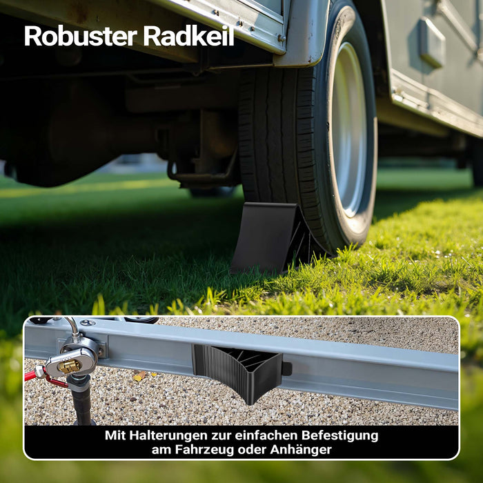 Set per rimorchio con servotimone a ruota, piedi stabilizzatori e cunei 10 pezzi max 362 kg