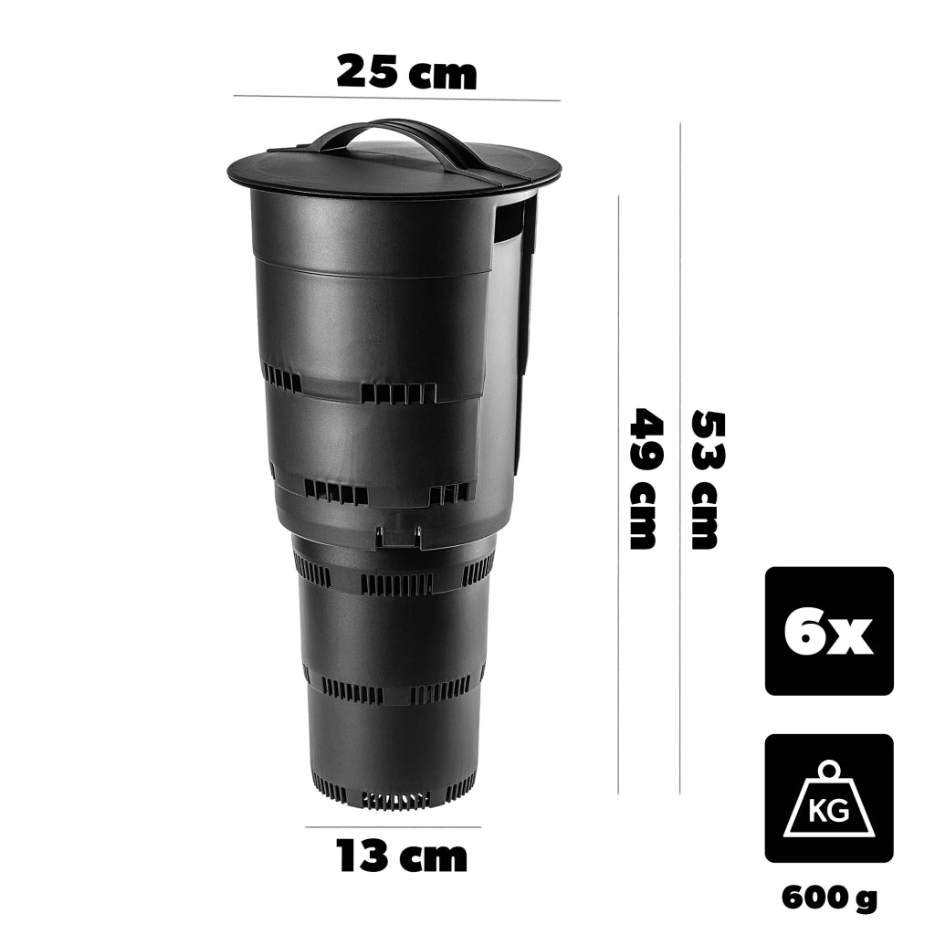 Compostiera da giardino interrata KADAX 6x11L Contenitore per rifiuti organici Compost Fertilizzante
