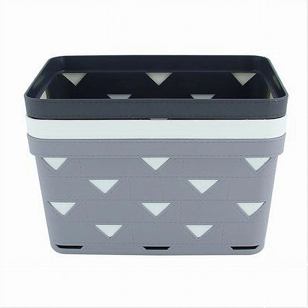 Trade Shop - Cesto Cestino Porta Tutto Oggetti Organizzatore Rettangolare 30x21.5x16 Cm 10719 -