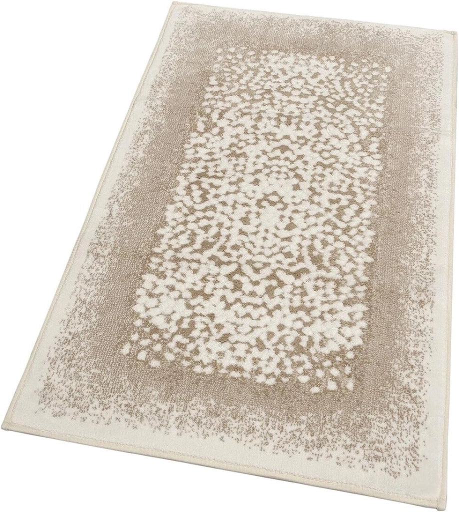 Tappeto Bagno Vintage Camera Scendiletto 60x100 Cm Morbido Cotone Assorbente Antiscivolo Beige